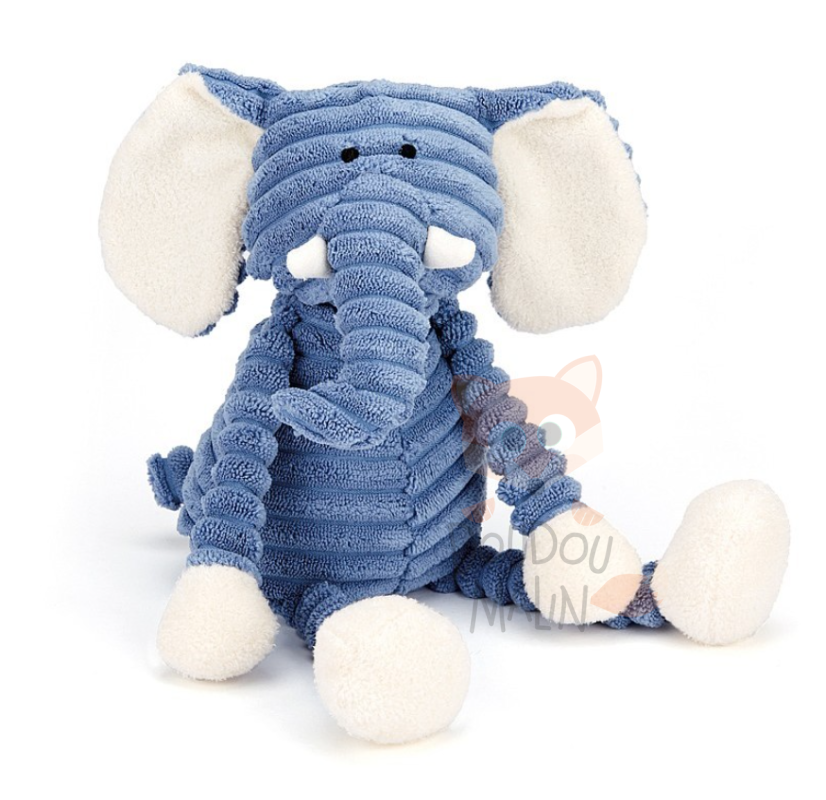  cordy roy peluche éléphant bleu 34 cm 